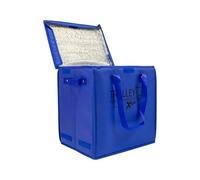 Trolley Bags Xtra bag, Reusable Grocery Shopping, Foldable, rigid sides, rigid bottom, Multipurpose, Heavy Duty, Tote, Daily, Utility, w/hard bottom (blue)