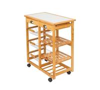 Trolley Cart with 2 Removable Ders, Rolling Sto Rack for Space-Saving nizat in Kitchen & Dining Room - Versatile Island Solut