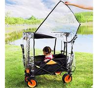 Trolley Cover,Push-Pull Folding Trolley Rain CoverTransparent RainWindand Dust CoverDetachablePortable Camper Accessories - Rain CoverNot Contain Frame