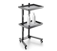 Trolley, Folding Cart with 2 Shelves, le Stat for Salon Tools & Equint, Professal Hair and Makeup nizer, Space-Saving Design