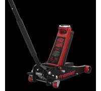 Sealey 3 Tonne Low Profile Trolley Jack, Car Jack, with Rocket Lift - Red - 3040AR