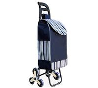 Trolley LightweightFoldaway Shopping Trolley, Lightweight with No Noise Rubber Tri Wheels Folding Shopping Cart Stair Climbing Cart Vision