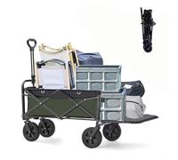 Trolley on wheels,100KG/100L Heavy Duty Trolley With Rear Opening And Adjustable Handle For Camping Garden Sand Beach Christmas