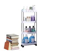 Trolley Rack - Roller Shelves for Nappy Storage | Multi-Level Storage Trolley on Wheels, 3/4 Layer Storage Cart, Storage Cart for Bedroom, Kitchen