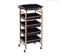 Trolley Serving Trolleys Storage Rack Serving Tool 4 Tier with Removable Drawer,Utility with Wheel,Rolling Trolley,15 Kg Capacity,5 Tier (4 Tier) ()