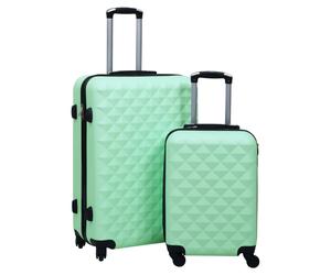 Trolley set 2pc Mint ABS hardcase 55x36x22 & 76x48x28cm 4x360° wheels lock nests