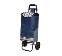 Trolley Shopping Folding Shopping Trolley Grocery Stair Climbing with Silent Three Wheels and Removable Canvas Bag Shopping 19.715.736.2 Inches Grocery