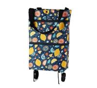 Trolley Shopping Reusable for Supermarket 2 Wheels Bag Foldable Silent 20L Trolley For Shopping Supermarket Travel Cart Shoulder Bags Portable(Yellow)