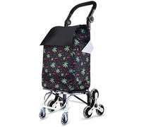 Trolley Shopping Reusable for Supermarket Trolley Bag Shopping Cart Foldable 8 PU Wheels Detachable Climbing Stair Heavy Duty For Supermarket Travel Picnic Portable(A)