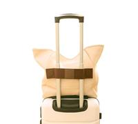 Trolley Strap Carryon Luggage Strap Over Suitcase Handle for Attaching Carryon Bag Travel Accessories TSA Approved Carry-On Add a Bag Belt Sleeve for A Tote Backpack Purse (Dark Brown)