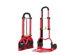 Trolley Strong Pole Folding Shopping Cart Trolley Lightweight Portable Collapsible Fold Up Dolly Bearing 200kg for Travel Luggage Heavy Duty