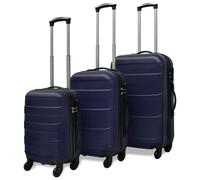 Trolley suitcase set 3pc Blue ABS S 45.5x30x20cm nesting lightweight durable