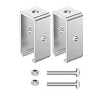 Trolley Track Support Hanger Bracket - 2 x Hanger - Trolley Track Support | High Performance Nut Mounted 1-5/8 Between Trolley Holder for Garage, Shopping Mall