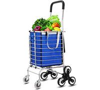 Trolley Trolley Multi-Function Shopping Trolleys,Kitchen Storage Utility s Aluminum Alloy Moisture Proof Sponge Handle Shopping Trolley Picnic Climb The Stairs, Load 3