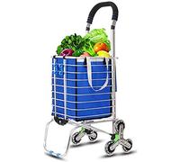 Trolley Trolley Multi-Function Shopping Trolleys,Kitchen Storage Utility s Aluminum Alloy Moisture Proof Sponge Handle Shopping Trolley Picnic Climb The Stairs, Load 3