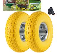 Trolley Wheel Spare Tyres 2Pcs 10" Puncture Burst Proof Solid Rubber Sack Truck
