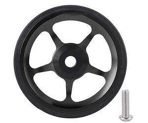 Trolley Wheels Auxiliary Wheels 6cm/2.36in Wheels with Screw for Modification Barrow Handcart Bike(black) Sportinggoods Bicycles And Spare Parts