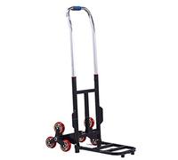 Trolleys,Multifunction Trolley,Portable Recycling Vehicles,Hand Trucks Climbing Car Six-Wheeled Truck Folding Cart Trailer Cart Truck Van on The Stairs,Frame Tray + Plas