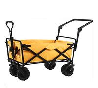 Trolleys, Wheelbarrow Waste Wagon,Garden Trolley Steele Outdoorisex's Trolley with Brake Trailer Foldable Suitable for All Terrain, Pure Color, Green/Brown2/Pure Color