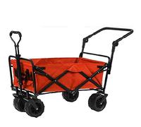 Trolleys, Wheelbarrow Waste Wagon,Garden Trolley Steele Outdoorisex's Trolley with Brake Trailer Foldable Suitable for All Terrain, Pure Color, Green/Red/Pure Color