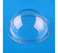 Trolleyshop Diameter 3.94 inch/100MM w/ 4 Holes Acrylic Dome Flange Clear Plastic Hemisphere Indoor/Outdoor CCTV Replacement Clear Dome Camera Cover Security Dome Camera Housing