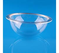 Trolleyshop Diameter 6 Inch/150mm w/4 Holes Acrylic Dome Flange Clear Plastic Hemisphere Indoor/Outdoor CCTV Replacement Clear Dome Camera Cover Security Dome Camera Housing