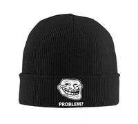 Trollface Rage Comic Funny Troll Joke Internet Hats Autumn Winter Beanies Warm Cap Unisex Knitted Hat