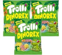 Trolli Dino Rex - 3 x 150g - Fruit Gum Dinosaur - Candy Mix for Children & Adults - Includes Naschwerk Sticker