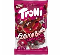 Trolli Flavor Bomb Sour Fireflies & Cherry Cola - Fruit Gum with Liquid Acid Filling - Twin Pack 2 x 75g