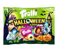 Trolli Halloween bulk pack 360g, Sweet & Sour sweets mix with Glotzer, Sour Worms & Dracula, perfect for children and Halloween parties, sweets box from Trolli for the ultimate treat