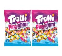 Trolli Pingummi Gummy Penguin Sweets Chewy Candy Lactose & Gluten Free 3 Fruity Flavours 150g - 2x Share Bags