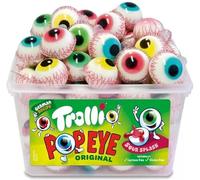 Trolli Pop Eye 60 Pack - Eye Shaped Gummy Candy with Fruity Sour Runny Filling - Individually Packed Blister Sweets - Fun Halloween Treats - Gluten Free, Lactose Free, GMO Free - 1128g