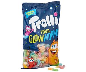 Trolli Sour Glow Worms 1kg Bag German Candy