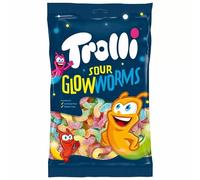 Trolli Sour Glow Worms Gummy Sweets 150g (Pack of 3)