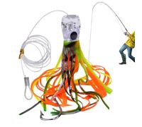 Trolling Lure - Simulation Squid Lure Fish Bar | Swimmer Lures for Sea Fishing Surfing Flying Catfish Trout Marigane Ice Kayak Night Fishermen