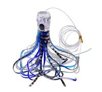 Trolling Lures Fishing Bait Off The Coast Trolling Lures Marlin Tuna Taste Mahi Dolphin Dorado Hoochies Saltwater Soft Fish for Salmon Trout with Leader Hook Ink