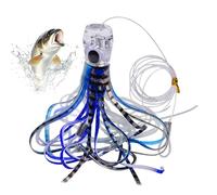 Trolling Lures | Simulation Squid Lure Fish Bar, Fishing Accessories Soft Lure for Father Trout Night Surfcasting Man Pike perch Marigane Kayak Catfish Enthusiasts