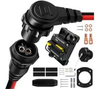 Trolling Motor Connector Kit With 60A Circuit Breaker For Minn For Kota | IP67 Waterproof, Stainless Steel for studs, Copper Core, Fits 12V-48V Systems