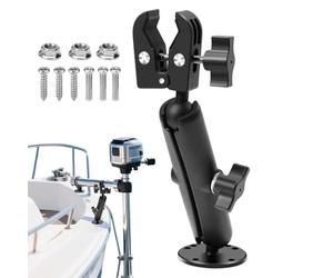 Trolling Motor Mount Stabilizer Support-Stainless Steel + Aluminum Alloy + Silicone + Rubber | Adjustable Bracket Clamp, Boat Trolling Bracket - For Outdoor Freshwater Saltwater Fishing Kayaking
