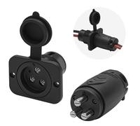 Trolling Motor Plug，70A Trolling Motor Plug & Receptacle for 2 or 3 Wire 12-48V Systems Compatible with Minn Kota Marine Boat, Watertight Heavy Duty Electrical Power Connector