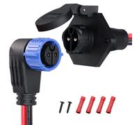 Trolling Motor Plug and Receptacle,12V/24V/26V/48V 8 Gauge 2-Wire Trolling Motor Plug for Minn Kota Marine Boat,Male&Female Quick Connector and Receptacle,Waterproof