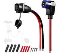 Trolling Motor Plug and Receptacle, 12V/24V/36V/48V 8 Gauge 2-Wire 60A Trolling Motor Plug Compatible with Minn Kota, Male & Female Power Connector Waterproof Plug and Receptacle