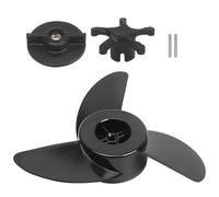 Trolling Motor Propellers - 3-Blade Snake Drill Prop Parts Replacement for Boat Electric Outboard, Kayak Water Use | High-Speed Kit Attachment with Mount Nut, Pins, Spanner