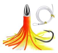 Trolling Skirt Lure 5 9 Inch with Rigged Hook for Big Game Fishing Ideal for Tuna and Marlin (B)