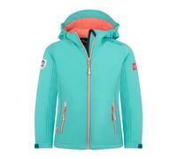 Trollkids - Girl's Trollfjord Jacket - Softshell jacket size 128, turquoise