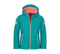 Trollkids - Girl's Trollfjord Jacket - Softshell jacket size 128, turquoise