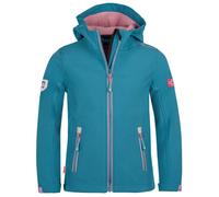 Trollkids - Girl's Trollfjord Jacket - Softshell jacket size 140, turquoise