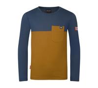 Trollkids - Kid's Bergen Longsleeve - Longsleeve size 128, blue/brown