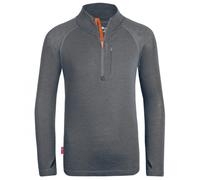 Trollkids - Kid's Lofoten Half Zip - Merino shirt size 98, grey