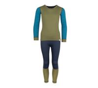 Trollkids - Kid's Merino Baselayer Set II - Merino base layer size 104, olive